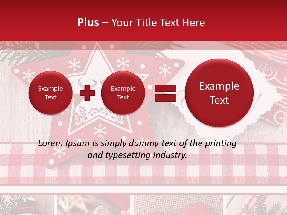 Postkarte Quadrat Weihnachtlich PowerPoint Template