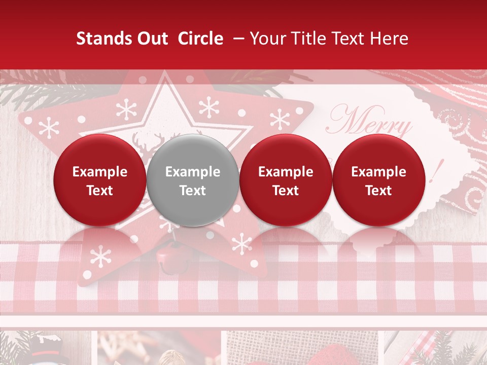 Postkarte Quadrat Weihnachtlich PowerPoint Template