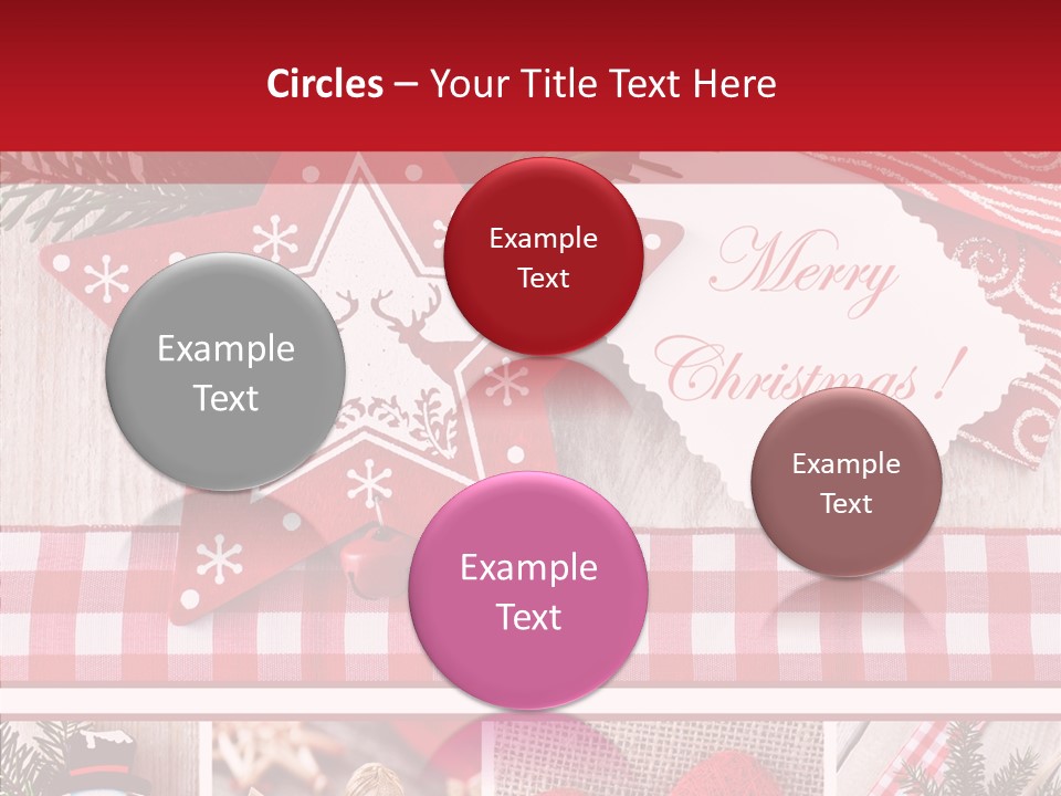 Postkarte Quadrat Weihnachtlich PowerPoint Template