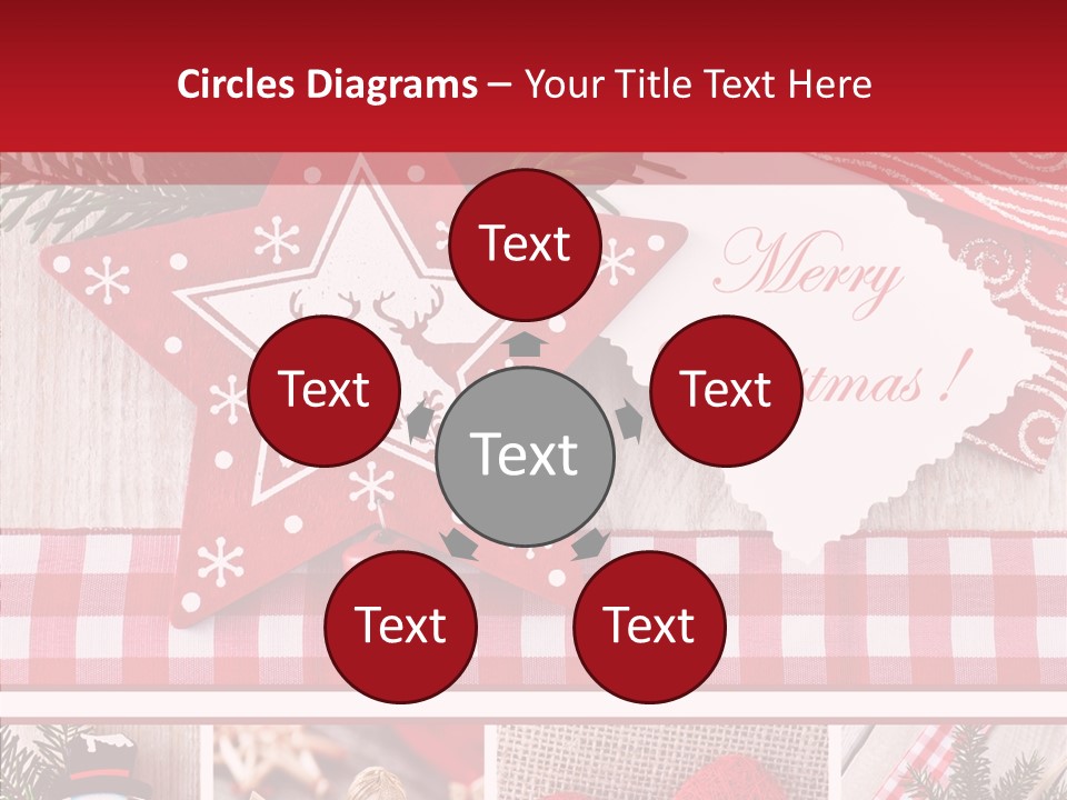 Postkarte Quadrat Weihnachtlich PowerPoint Template