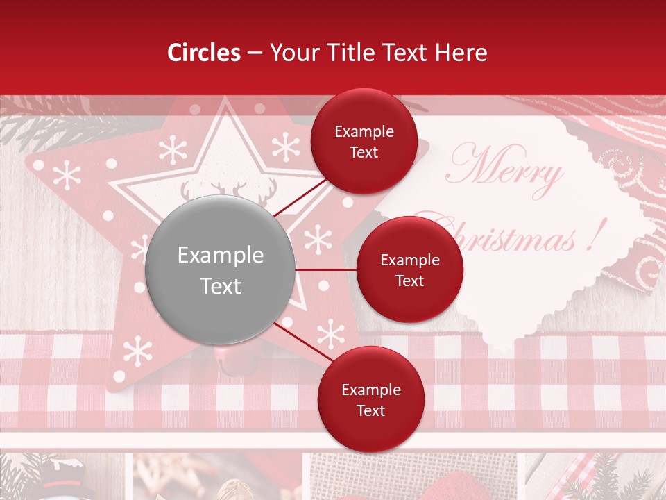 Postkarte Quadrat Weihnachtlich PowerPoint Template