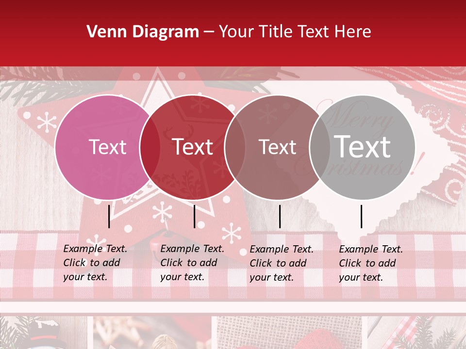 Postkarte Quadrat Weihnachtlich PowerPoint Template