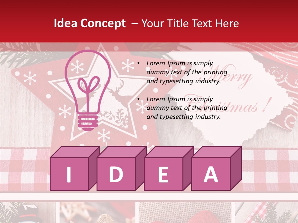 Postkarte Quadrat Weihnachtlich PowerPoint Template
