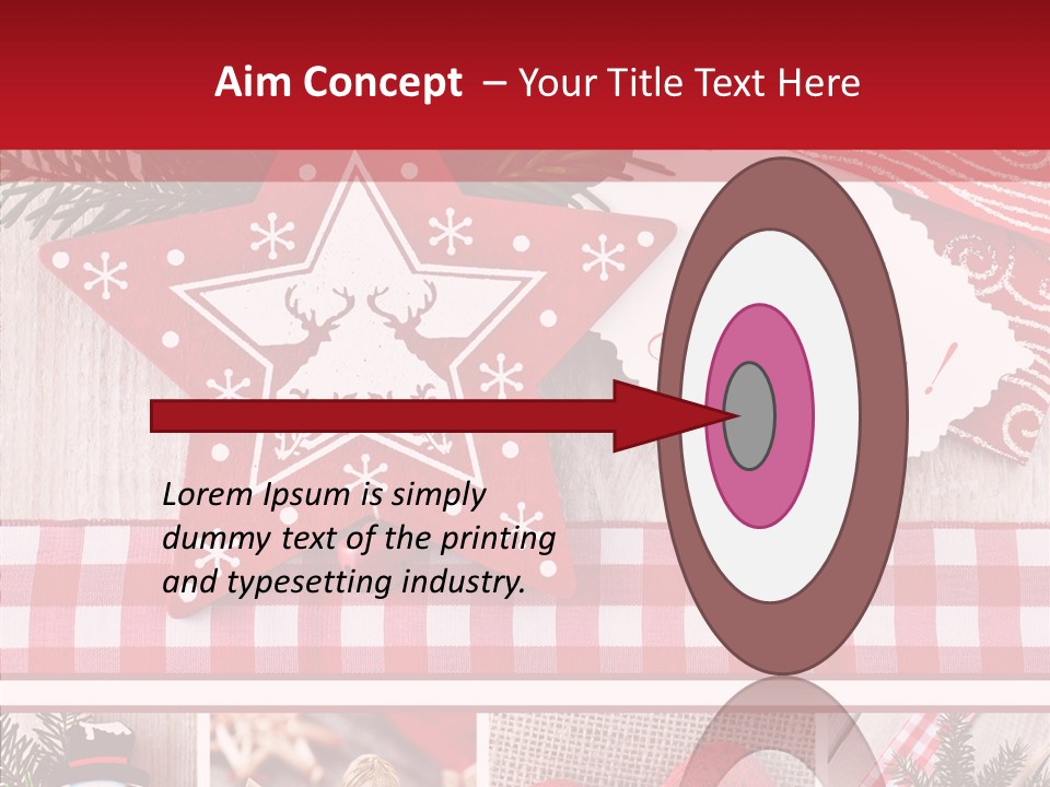 Postkarte Quadrat Weihnachtlich PowerPoint Template