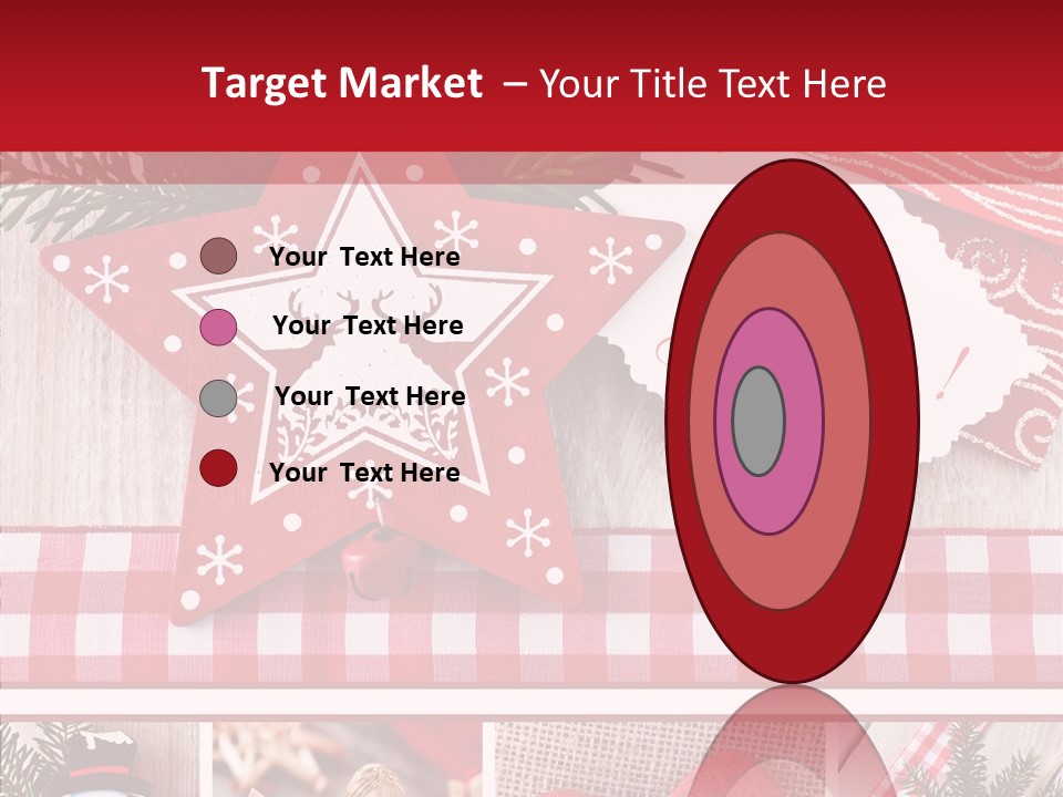 Postkarte Quadrat Weihnachtlich PowerPoint Template