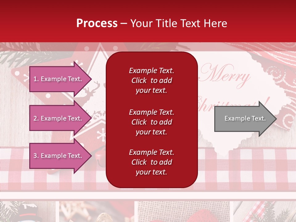 Postkarte Quadrat Weihnachtlich PowerPoint Template