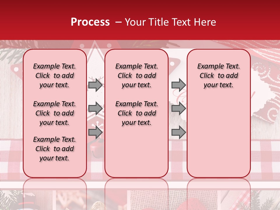 Postkarte Quadrat Weihnachtlich PowerPoint Template