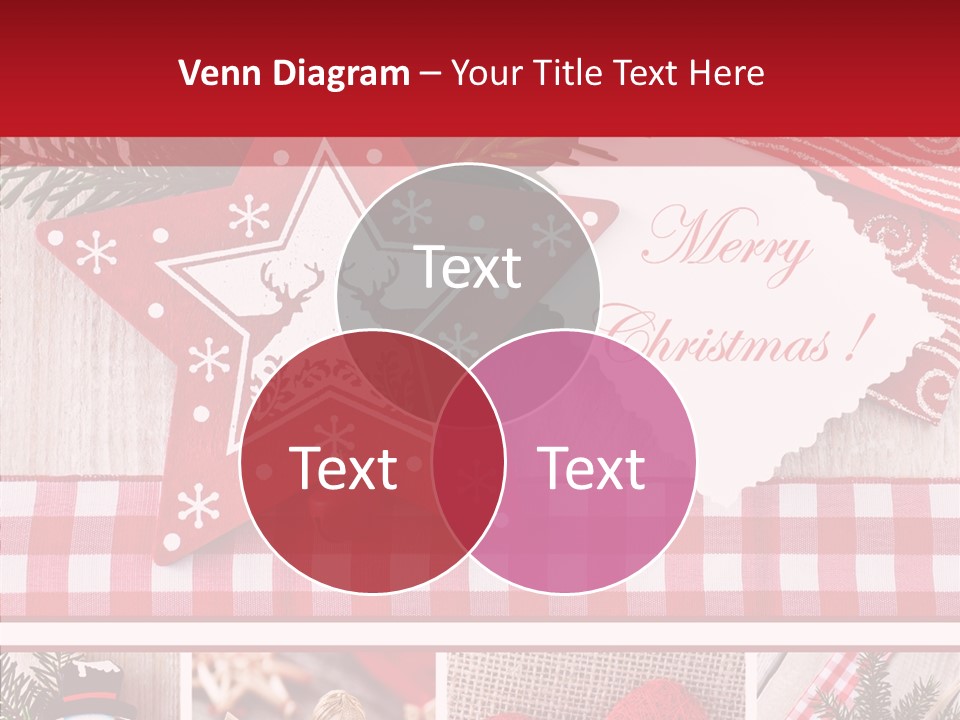 Postkarte Quadrat Weihnachtlich PowerPoint Template