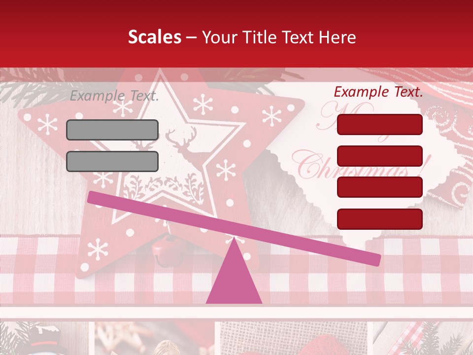 Postkarte Quadrat Weihnachtlich PowerPoint Template