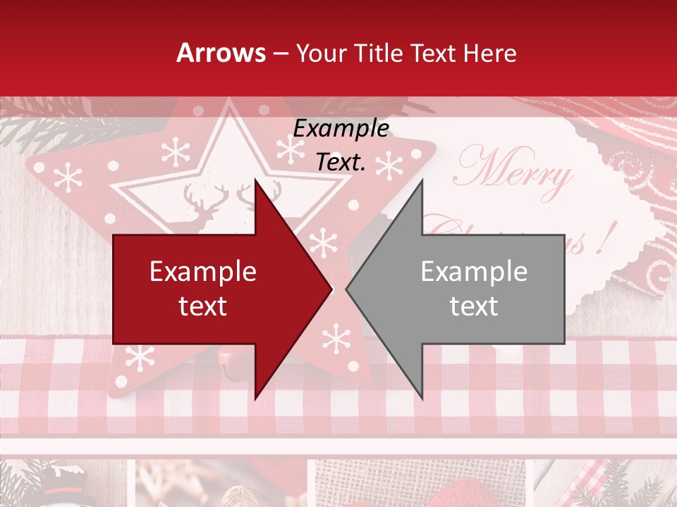 Postkarte Quadrat Weihnachtlich PowerPoint Template