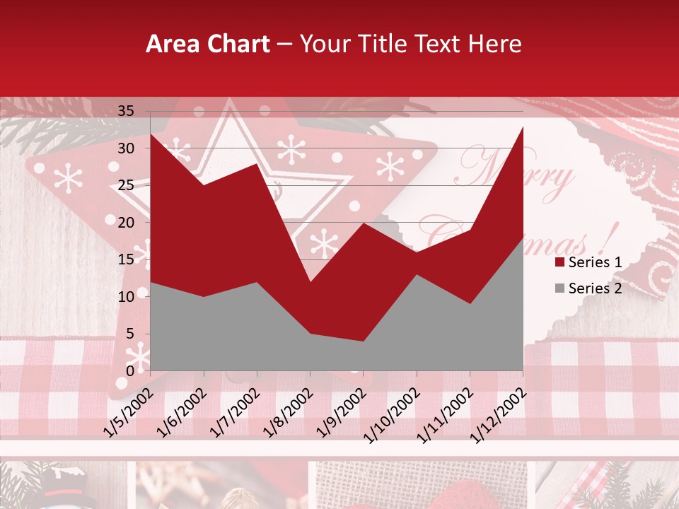 Postkarte Quadrat Weihnachtlich PowerPoint Template