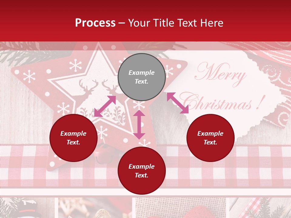 Postkarte Quadrat Weihnachtlich PowerPoint Template