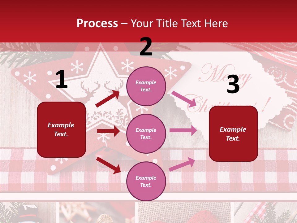 Postkarte Quadrat Weihnachtlich PowerPoint Template