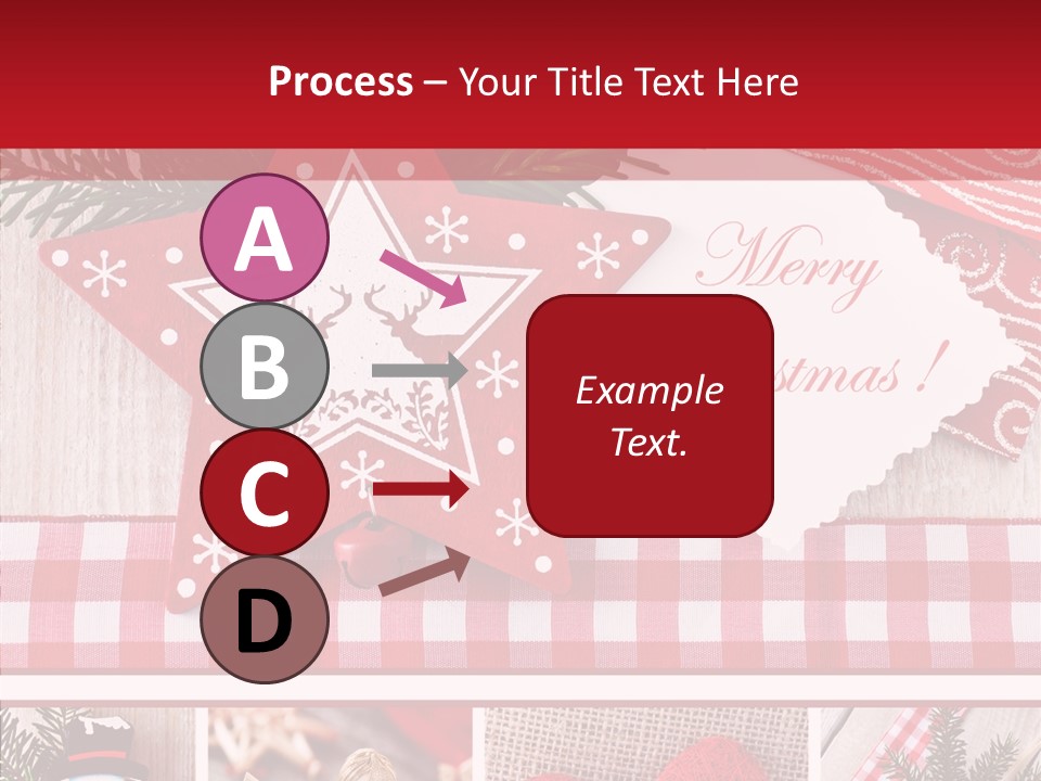 Postkarte Quadrat Weihnachtlich PowerPoint Template