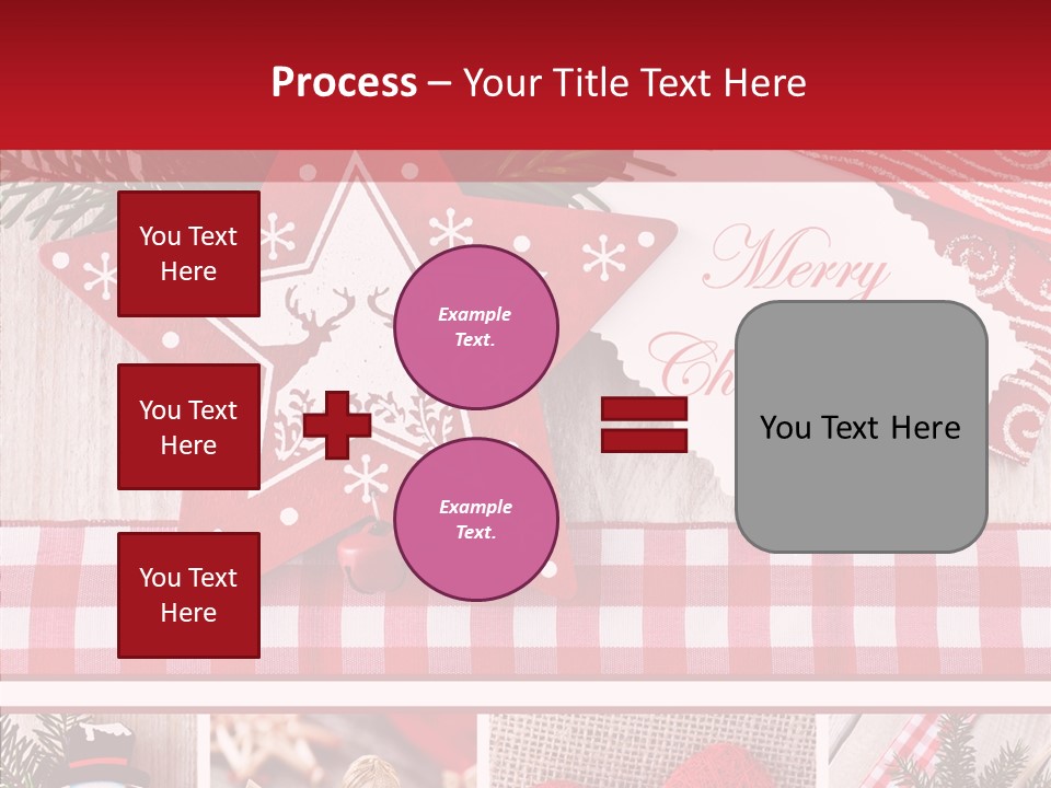 Postkarte Quadrat Weihnachtlich PowerPoint Template