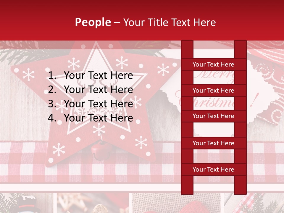 Postkarte Quadrat Weihnachtlich PowerPoint Template
