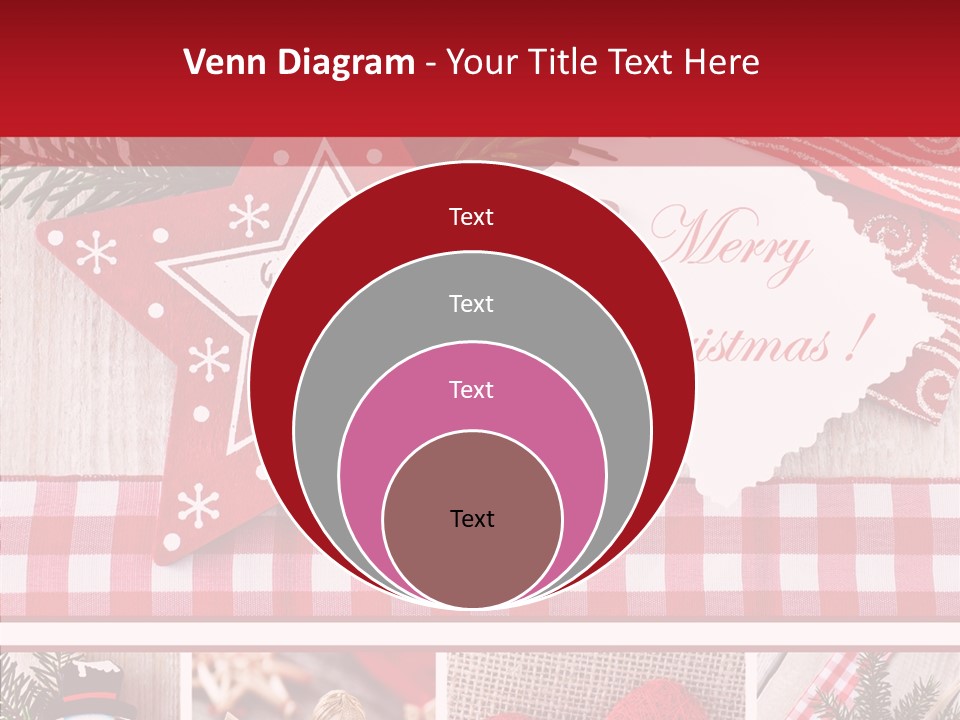 Postkarte Quadrat Weihnachtlich PowerPoint Template