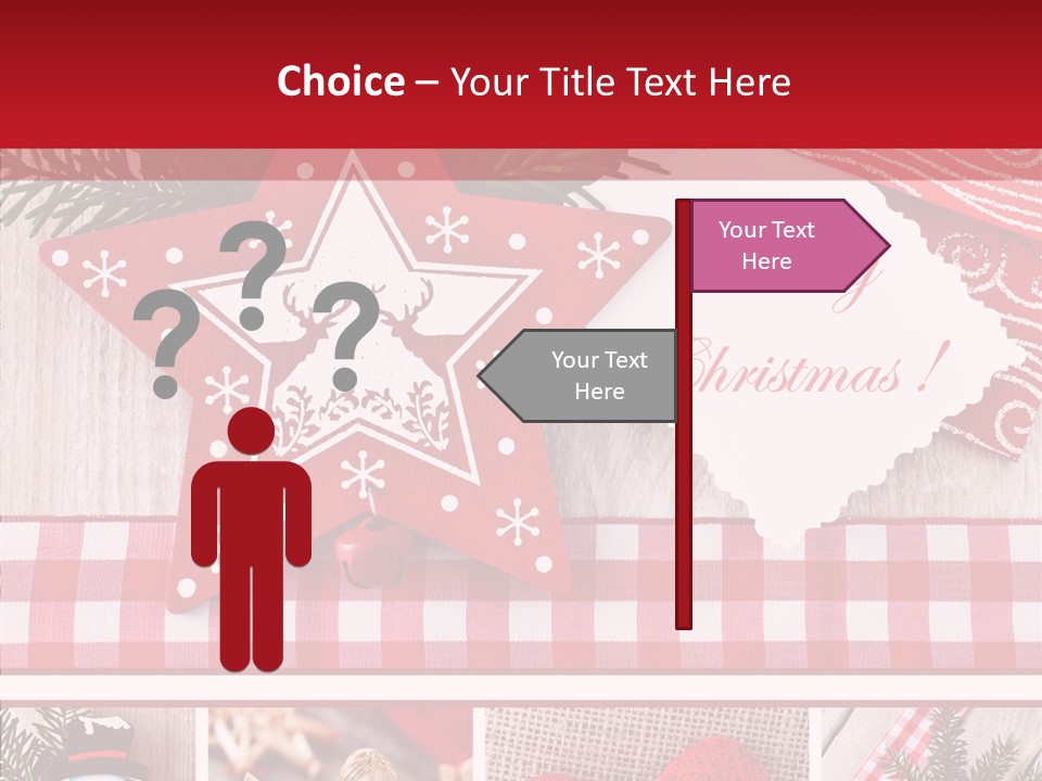 Postkarte Quadrat Weihnachtlich PowerPoint Template