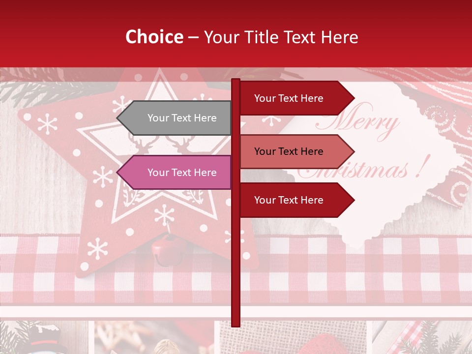 Postkarte Quadrat Weihnachtlich PowerPoint Template