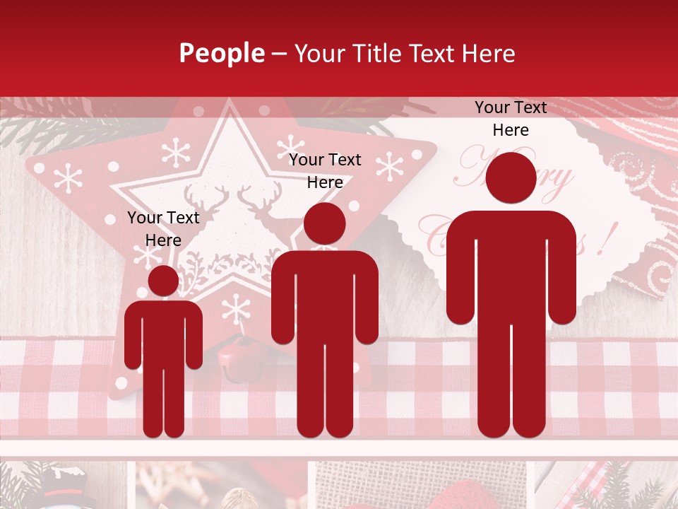 Postkarte Quadrat Weihnachtlich PowerPoint Template