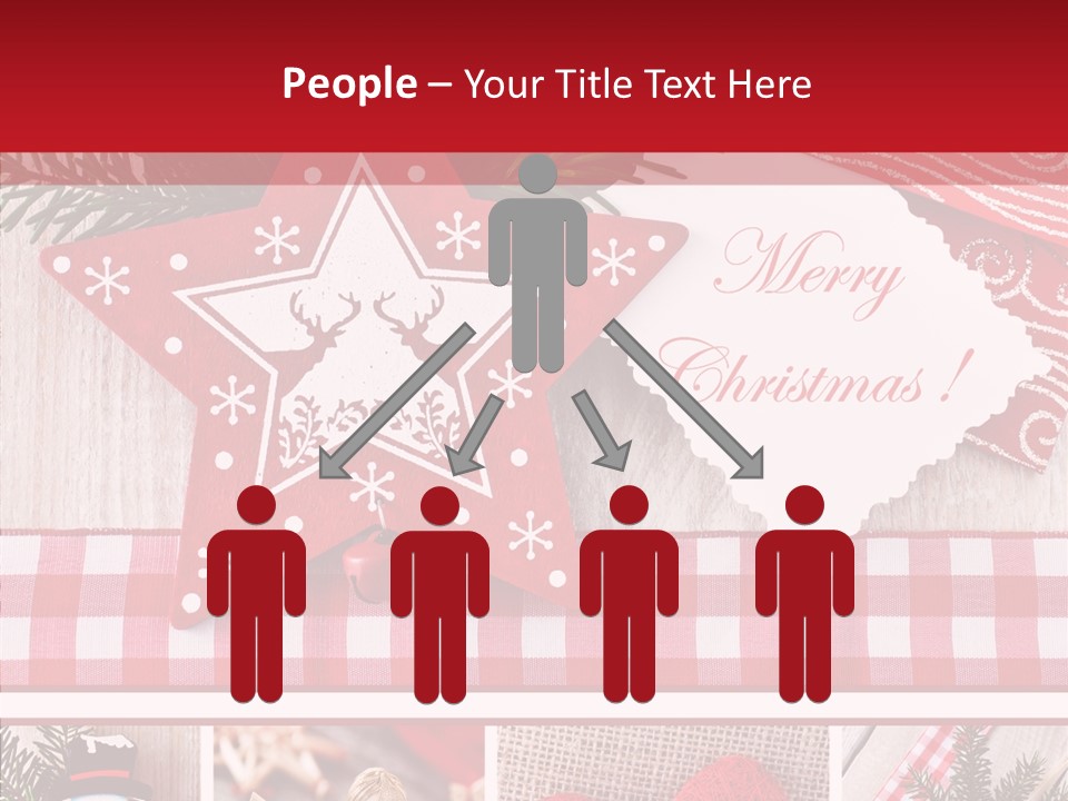 Postkarte Quadrat Weihnachtlich PowerPoint Template