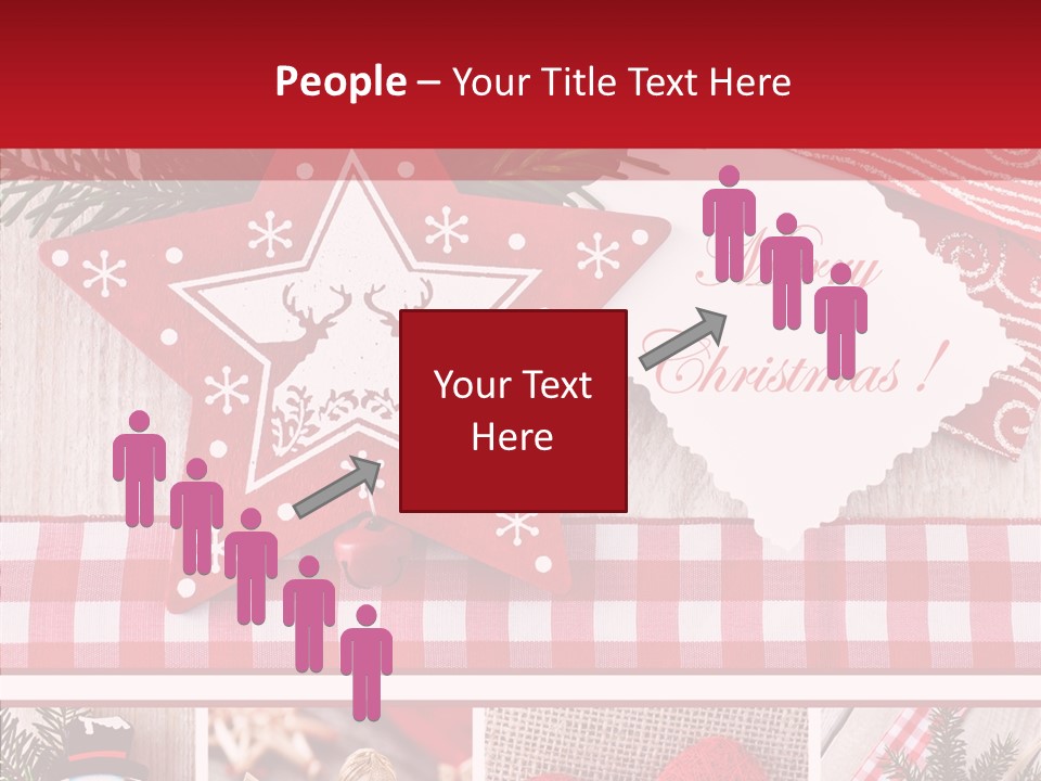 Postkarte Quadrat Weihnachtlich PowerPoint Template