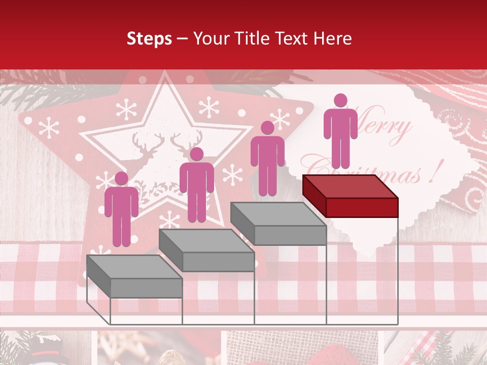 Postkarte Quadrat Weihnachtlich PowerPoint Template