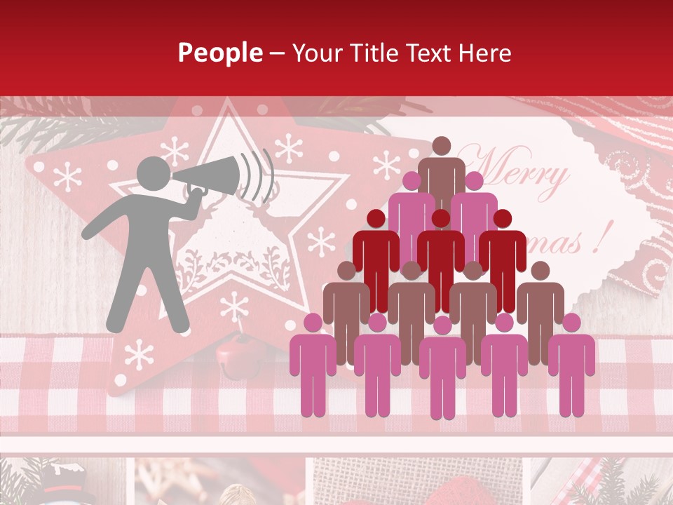 Postkarte Quadrat Weihnachtlich PowerPoint Template