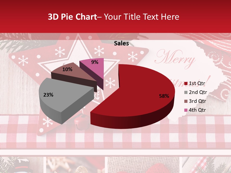 Postkarte Quadrat Weihnachtlich PowerPoint Template