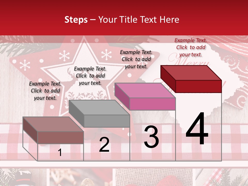 Postkarte Quadrat Weihnachtlich PowerPoint Template