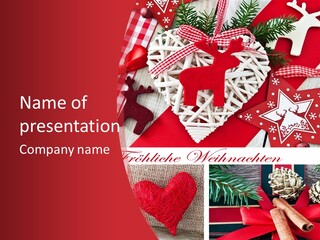 Dekomaterial Weihnachtszeit Zimt PowerPoint Template