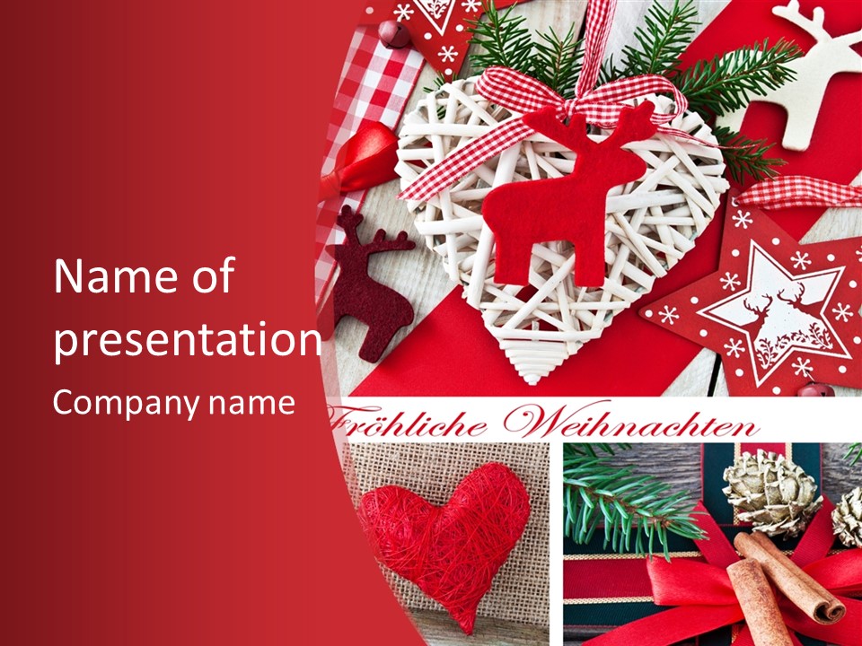 Dekomaterial Weihnachtszeit Zimt PowerPoint Template