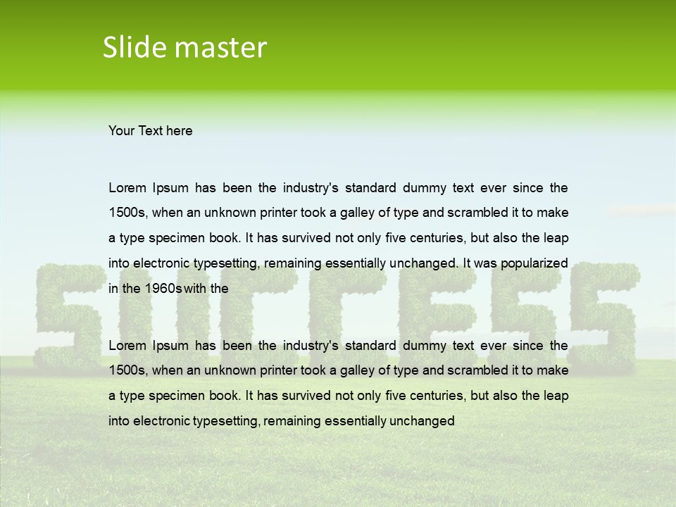 Hill Cleared Garden PowerPoint Template