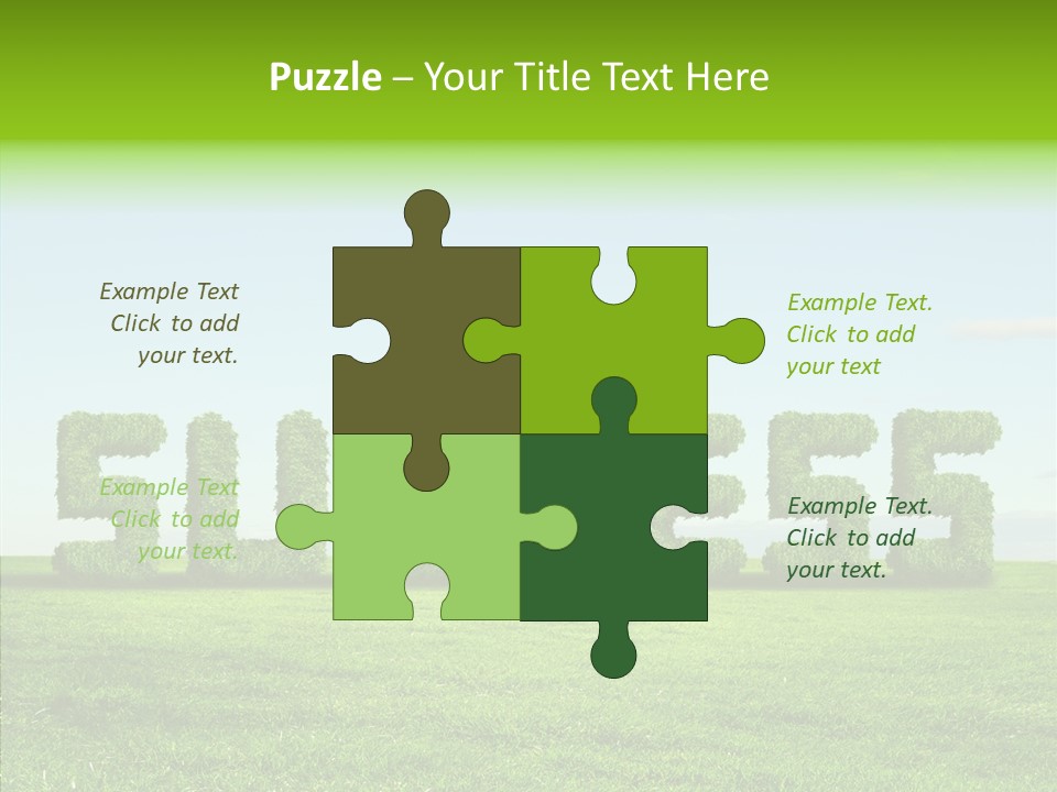 Hill Cleared Garden PowerPoint Template