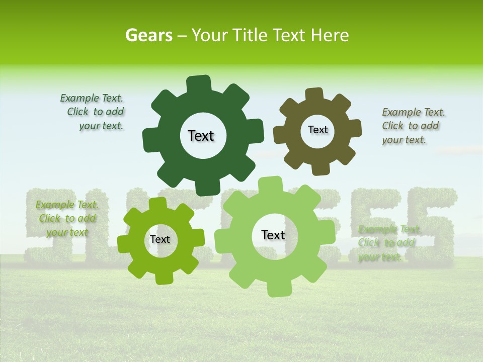 Hill Cleared Garden PowerPoint Template
