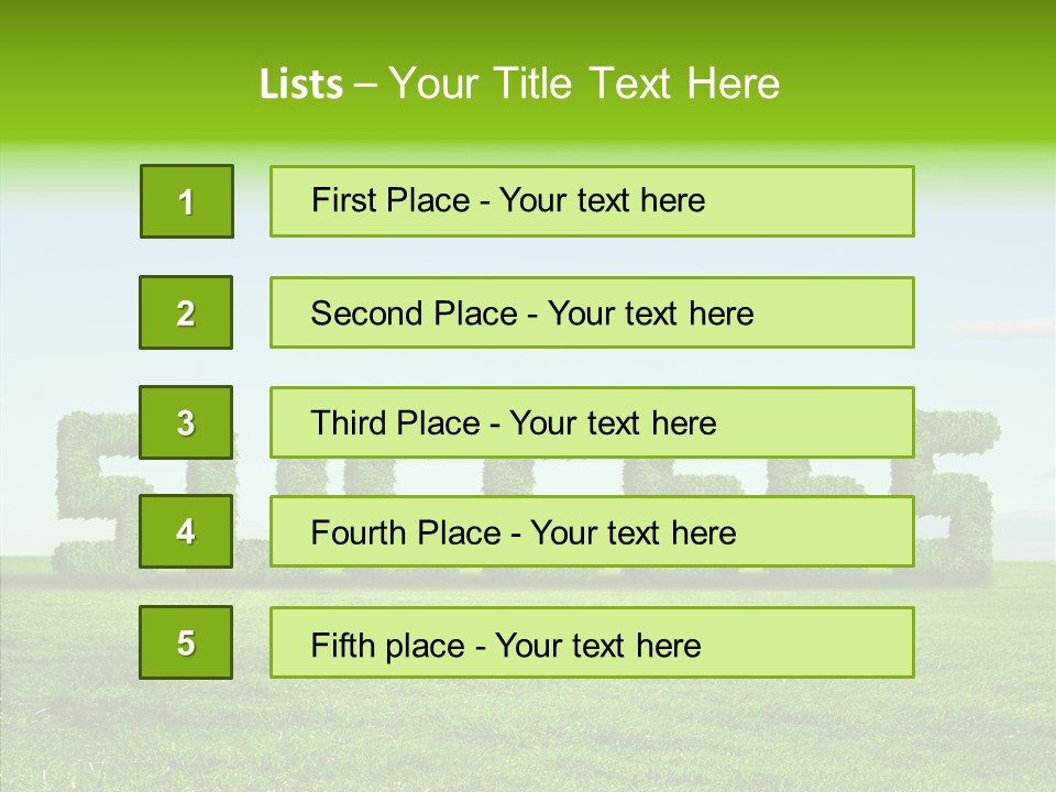 Hill Cleared Garden PowerPoint Template