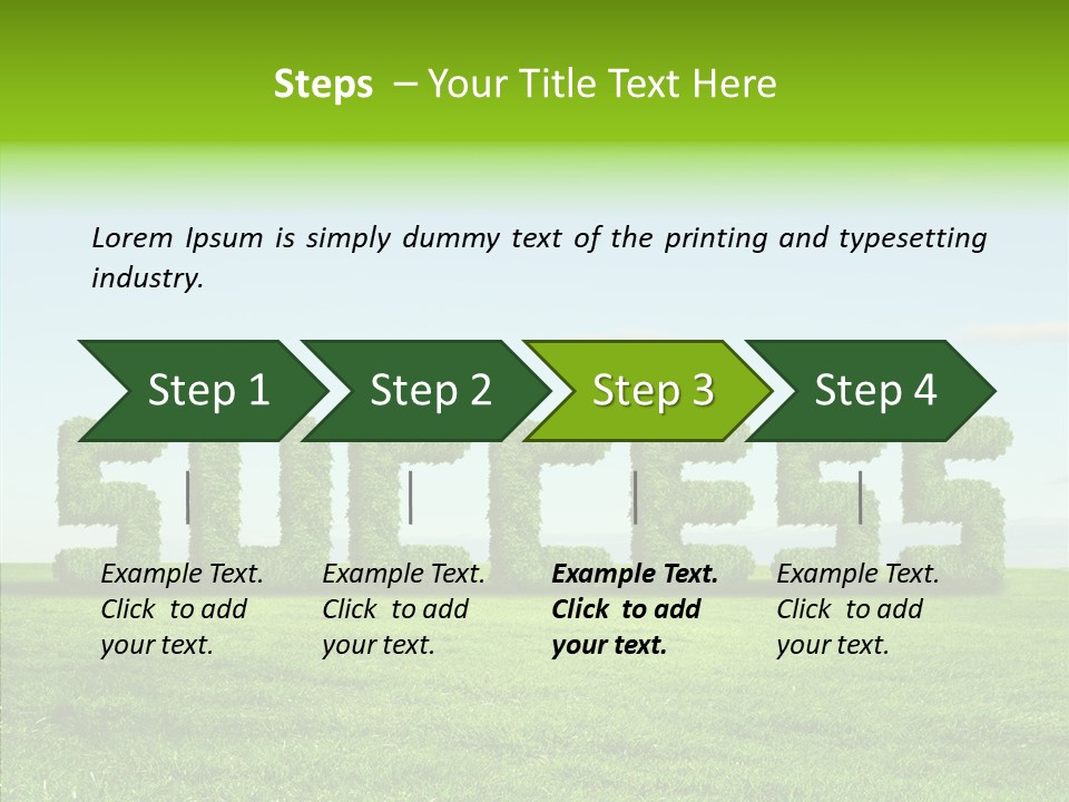 Hill Cleared Garden PowerPoint Template