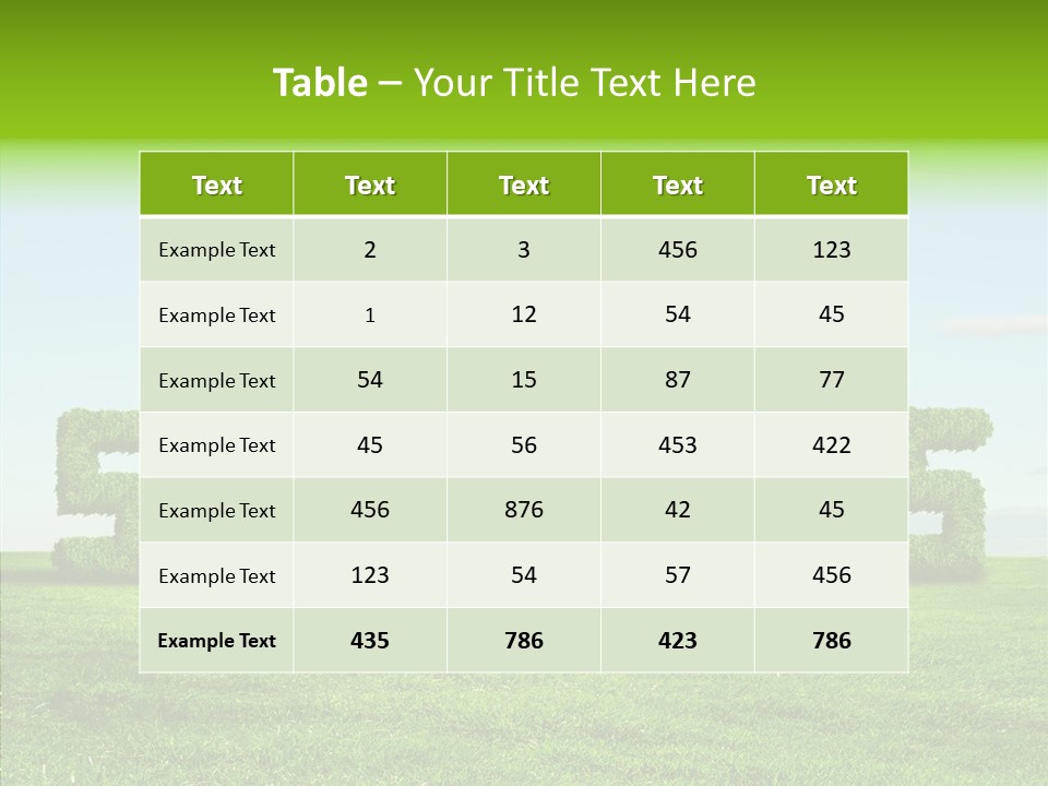 Hill Cleared Garden PowerPoint Template