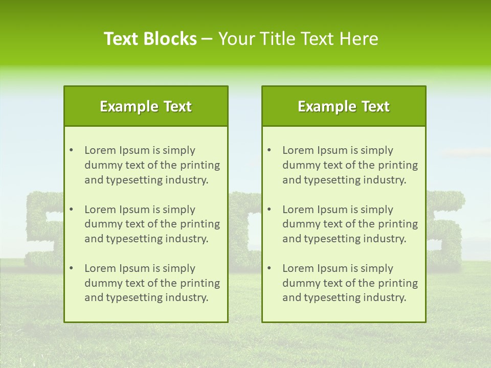 Hill Cleared Garden PowerPoint Template