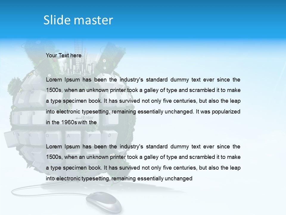 Sky Landscape Letter PowerPoint Template