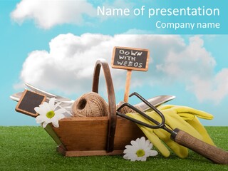 Tools Label Work PowerPoint Template