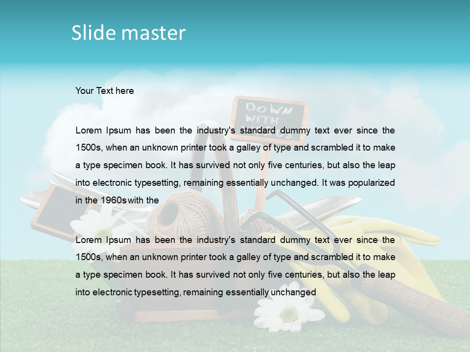 Tools Label Work PowerPoint Template