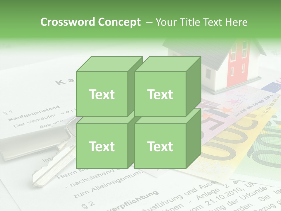 Verkaufen Hauskauf Notar PowerPoint Template