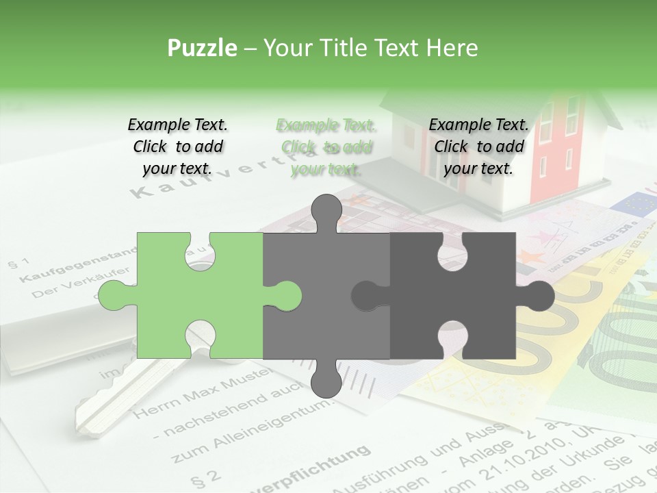 Verkaufen Hauskauf Notar PowerPoint Template