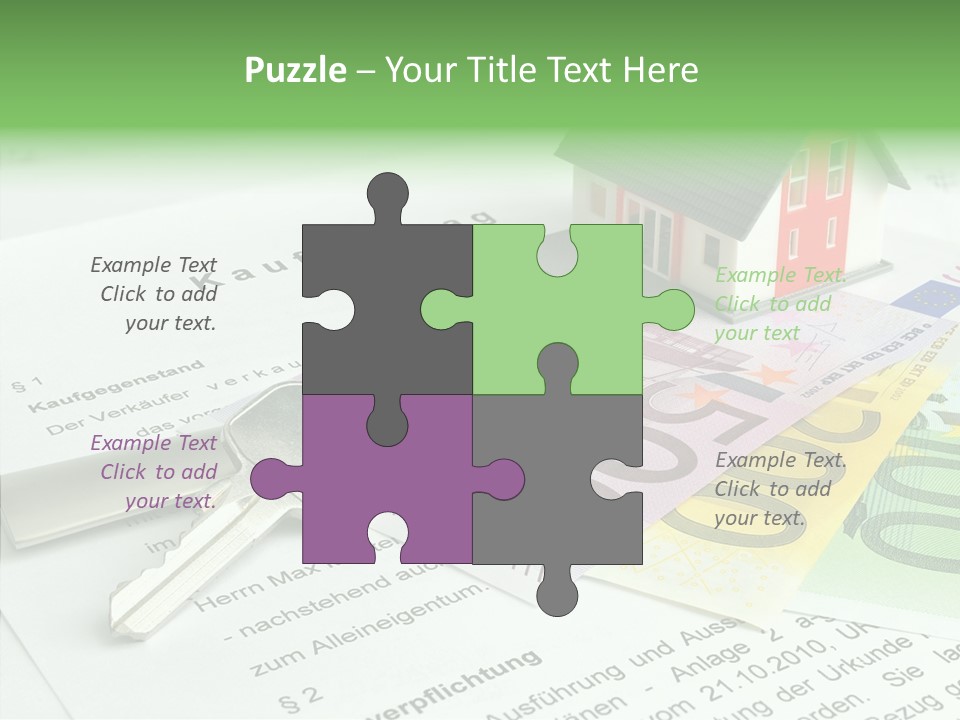 Verkaufen Hauskauf Notar PowerPoint Template