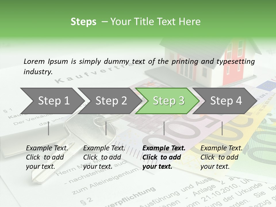 Verkaufen Hauskauf Notar PowerPoint Template
