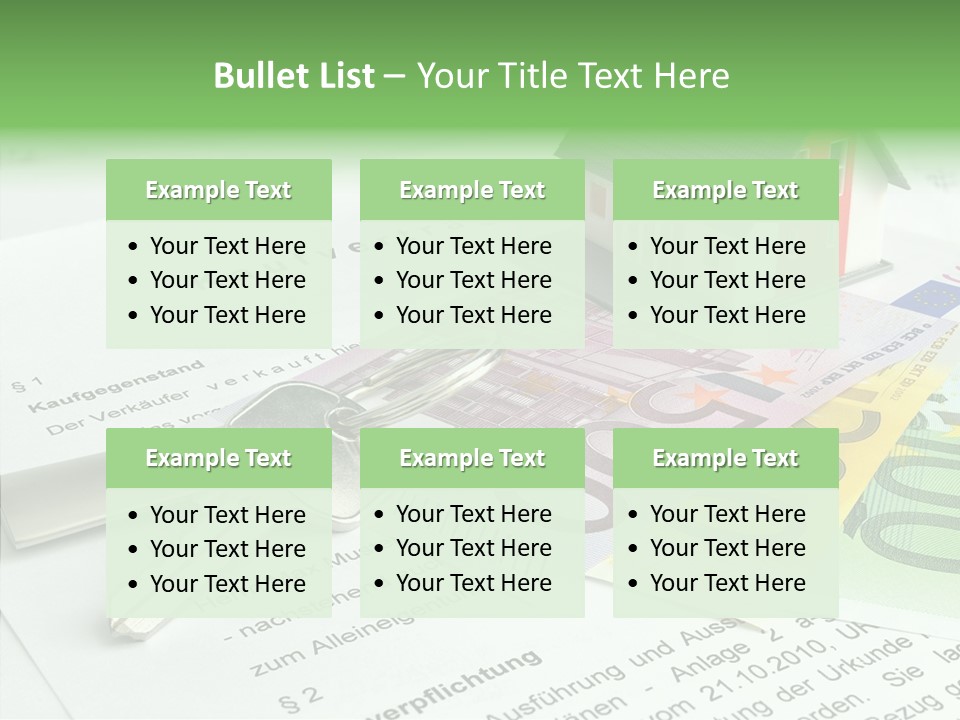 Verkaufen Hauskauf Notar PowerPoint Template