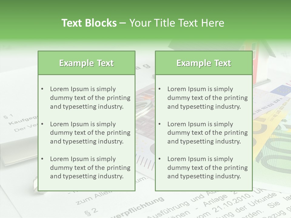 Verkaufen Hauskauf Notar PowerPoint Template