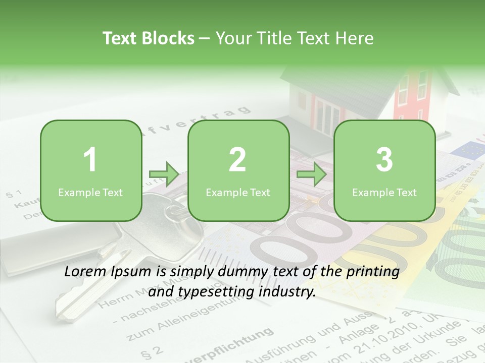 Verkaufen Hauskauf Notar PowerPoint Template