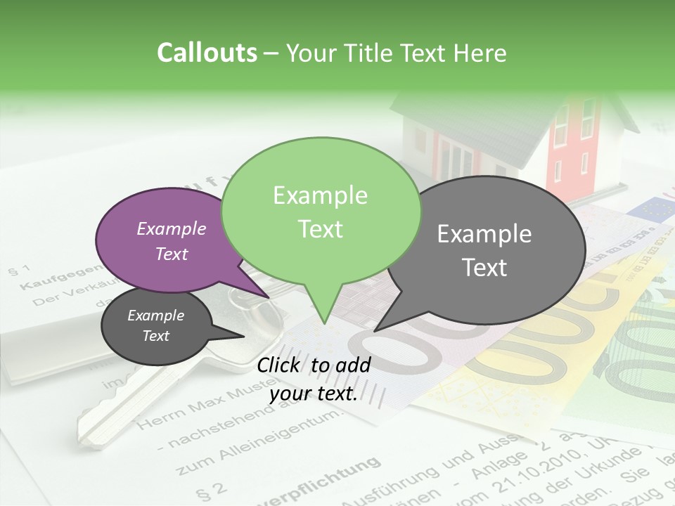 Verkaufen Hauskauf Notar PowerPoint Template